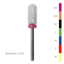 large tapered bit - fine(6100125) - white ceramic nail drill bit